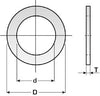 Circular saw reduction rings - 25mm outside & 20mm inside - 1.8mm thick (DART)