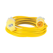 10M Extension Lead - 16A 2.5mm Cable - Yellow 110V