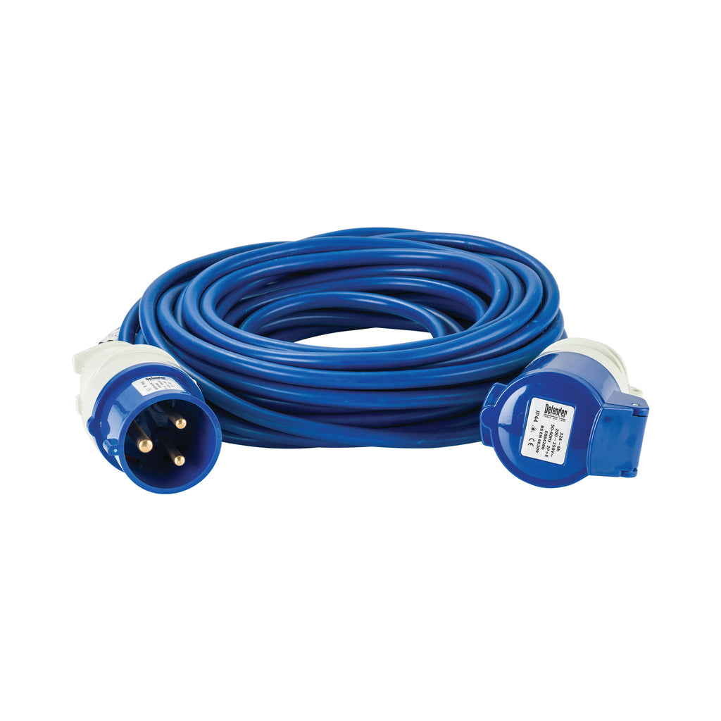 14M Extension Lead - 32A 2.5mm Cable - Blue 240V