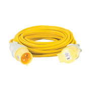 14M Extension Lead - 32A 4mm Cable - Yellow 110V