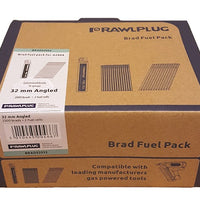 Rawlplug Angled Brad Nails 16 x 64mm x 2000PK Galv Incl. 2 Fuel Cells (Paslode Compatible)