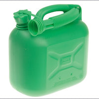 Unleaded Petrol Can & Spout - Green 5 Litre