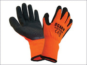 Knitshell Thermal Gloves Orange/Black Size Large
