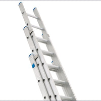 Industrial Extension Ladder 3-Part D Rungs 3 x 8