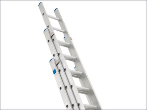 Industrial Extension Ladder 3-Part D Rungs 3 x 8