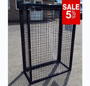 Gas Bottle Storage Cage GC10 H1300 x W1000 x D500mm (2 x 47kg)