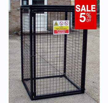 Gas Bottle Storage Cage GC20 H1800 x W900 x D900mm (4 x 47kg)