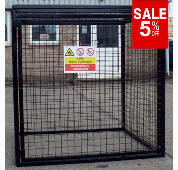 Gas Bottle Storage Cage GC25 H1200 x W1200 x D1200mm  (9 x 19kg)