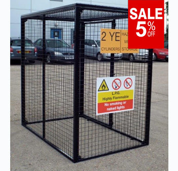 Gas Bottle Storage Cage GC40 H1800 x W1800 x D1200mm (15 x 47kg)