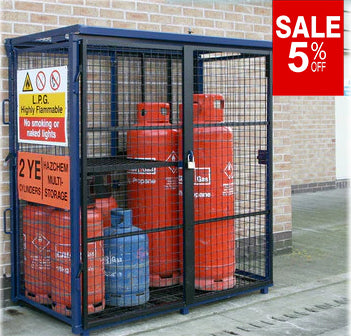 Folding Gas Cage H1650 x W1580 x D760mm (4 X 47KG + 8 X 19KG)