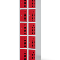 Power Station 10 Door Cabinet for Charging Power Tool Batteries