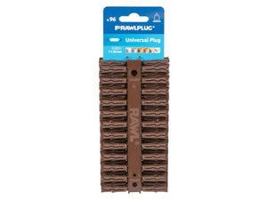 RAWL Uno Plastic Plugs 68560 Brown 7MM X 30MM - CARD 96