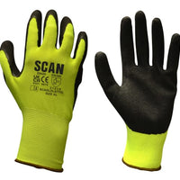 SCAN Hi-Visibility Gloves Yellow L