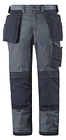 Snickers DuraTwill Trousers (Grey & Black) - View Sizes