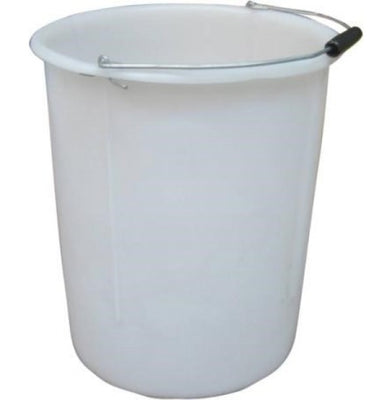 Refina Plasterer's Bucket 30ltr With Metal Handle - White