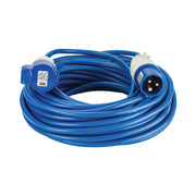 25M Extension Lead - 16A 2.5mm Cable - Blue 240V