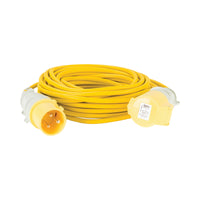 14M Extension Lead - 32A 2.5mm Cable - Yellow 110V