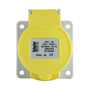 32A Panel Socket - Yellow 110V