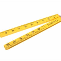 Folding Ruler - Yellow Abs Plastic 1mtr