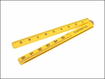 Folding Ruler - Yellow Abs Plastic 1mtr