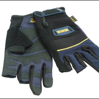 Carpenters Gloves - Half Finger Size Large (IRWIN)