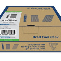 Rawl plug Straight Brad Nails 16x45mm x 2000PK Galv Incl. 2 Fuel Cells (Paslode Compatible)