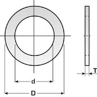 Circular saw reduction rings - 20mm outside & 16mm inside - 1.1mm thick (DART)