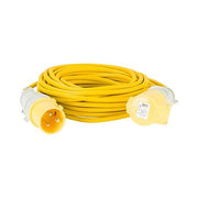 14M Extension Lead - 32A 2.5mm Cable - Yellow 110V
