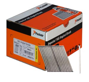 Paslode Angled Brad Nails (IM65A) 38mm x 2000Pk Galvanised Incl. Fuel Cells