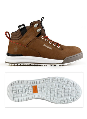 Scruffs Switchback Safety Hikers - Brown Sizes 7-12