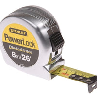Stanley Powerlock Tape Measure 8m - 26ft