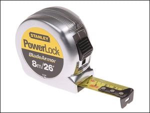 Stanley Powerlock Tape Measure 8m - 26ft