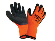 Knitshell Thermal Gloves Orange/Black Size Large