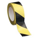 Hazard Warning Tape Yellow and Black 75mm x 500m